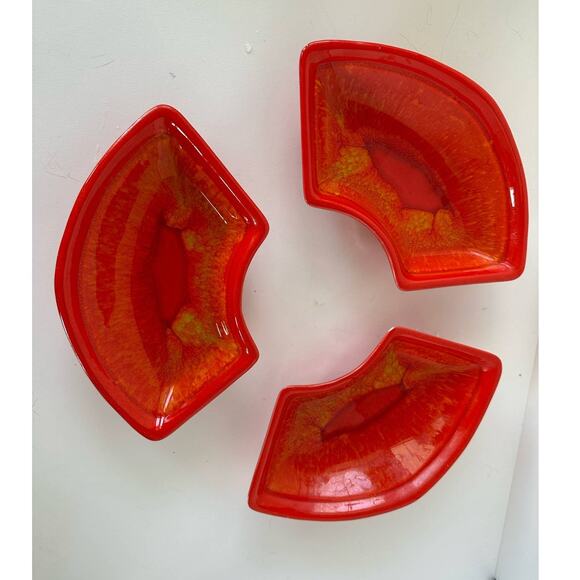 Vintage Lazy Susan Serving Piece, California Pottery, USA, Orange 1 Piece - Picture 6 of 8